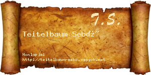 Teitelbaum Sebő névjegykártya